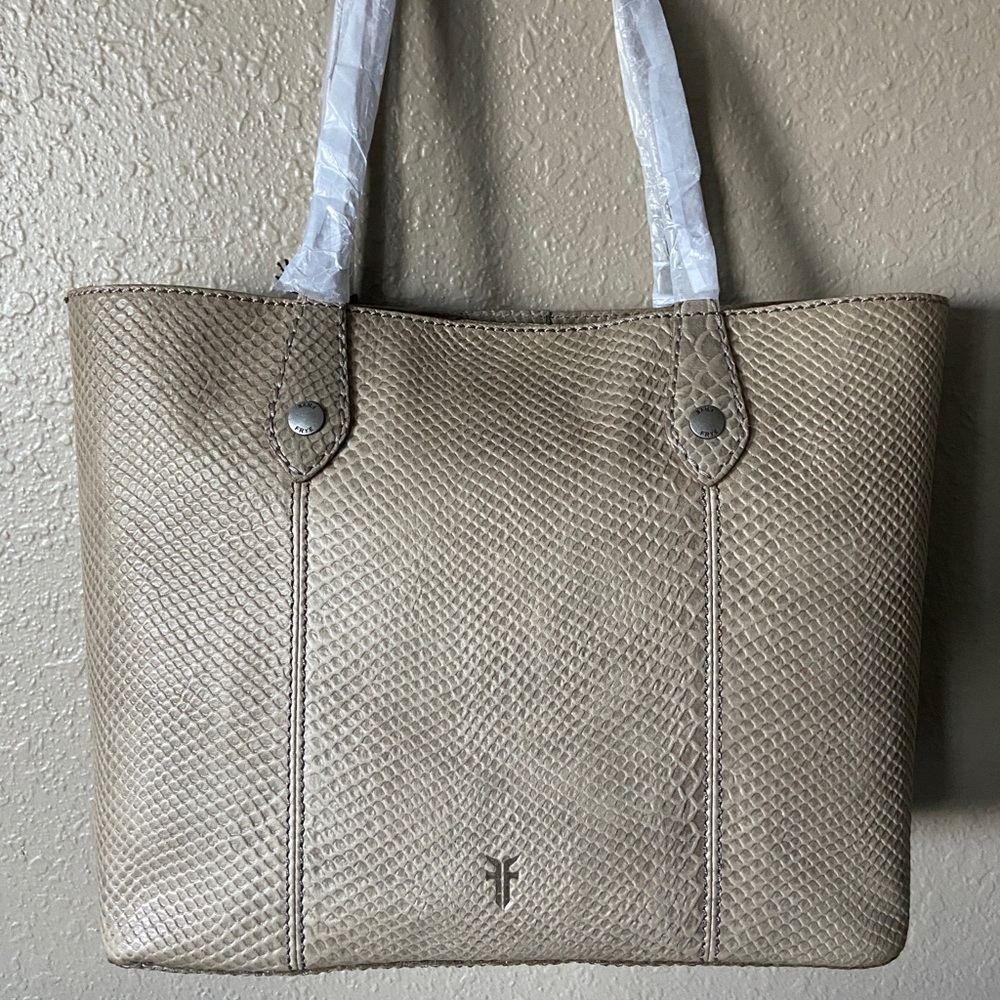 FRYE Melissa Floral Croc Embossed Leather Tote - Picture 4 of 10